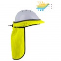 COIFFE RAFRAICHISSANTE JAUNE FLUO POUR CASQUE CHANTIER