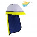 COIFFE RAFRAICHISSANTE JAUNE FLUO POUR CASQUE CHANTIER