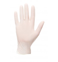 Boite de 100 GANTS A USAGE UNIQUE LATEX POUDRES BLANC