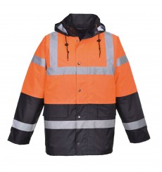 PARKA HV BICOLORE ORANGE HV/NOIR