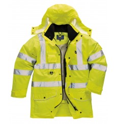 PARKA 7 EN 1 MATELASSEE HV UNICOLORE JAUNE