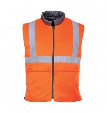 BODYWARMER REVERSIBLE 3 BANDES HAUTE VISIBILITE