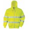 VESTE ZIPEE A CAPUCHE HAUTE VISIBILITE JAUNE