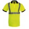 POLO HI-VIZ JAUNE BANDE BAUDRIER 3M TAILLE L