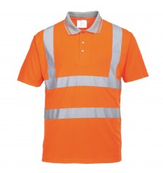 Polo Haute Visibilité manches courtes orange