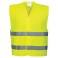 Gilet haute visibilité jaune double ceinture