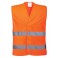 Gilet haute visibilité orange double ceinture