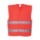 Gilet haute visibilité rouge double ceinture