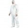 COMBINAISON SMS BLANC AVEC CAGOULE FERMETURE GLISSIERE T4