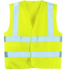 Gilet de sécurité jaune fluo baudrier XL sans housse