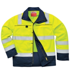 BLOUSON MULTIRISQUES HAUTE VISIBILITE JAUNE/MARINE