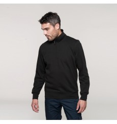 SWEAT-SHIRT COL ZIPPE CAMIONNEUR COULEUR