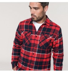 SURCHEMISE A CARREAUX DOUBLEE SHERPA