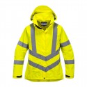 PARKA PLUIE RESPIRANTE HV FEMME CLASSE 3