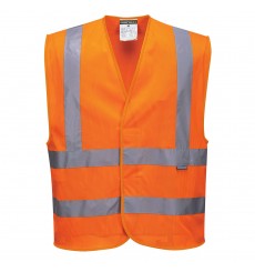 Gilet de sécurité à fermeture AG Haute Visibilité - SECURITE - Orange Fluo